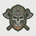 Tactical Viking Skull Vegvisir Runic Compass Morale Embroidered Hook Loop Patch For Backpacks Vests 3 Inch