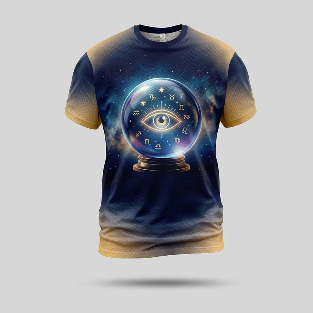 Crystal Ball Fortune Teller Third Eye Aop Tshirt