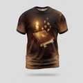 Dark Academia Spellbook Magic Candle Aop Tshirt