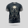 Gothic Stone Gargoyle Moonlit Arch Aop Tshirt