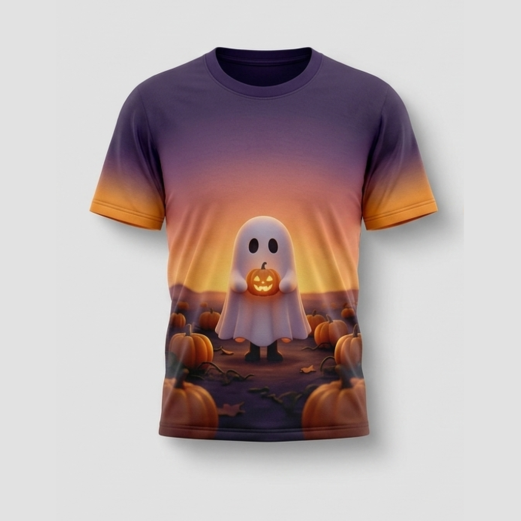 Twilight Pumpkin Patch Ghost Dusk Aop Tshirt