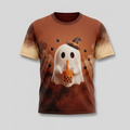 Spooky Pumpkin Boba Milk Tea Aop Tshirt