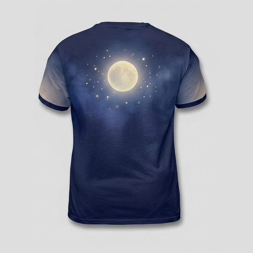 Cosmic Black Cat Moonlit Pumpkin Aop Tshirt
